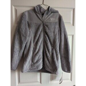 Reebok Womens Lightweight Hooded Fleece Jacket - Medium - Dove Gray